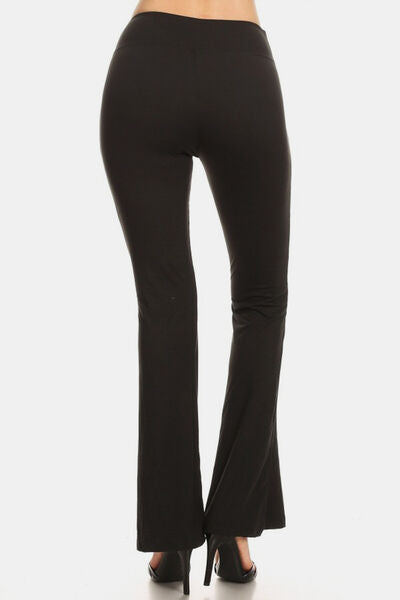 Mirla | Hög midja Utsvängda leggings Svart-Eva Jonsson