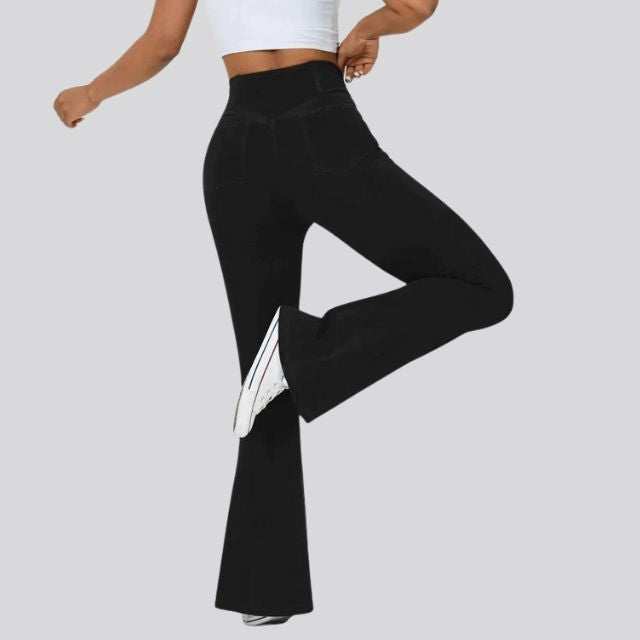 Mirla | Hög midja flare leggings-Eva Jonsson