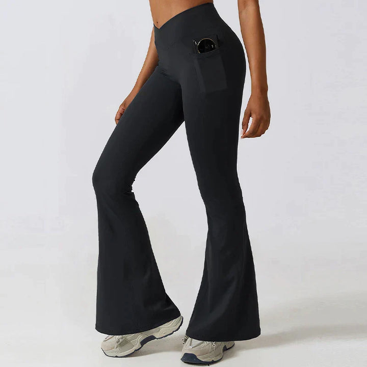 Mirla | Hög midja flare leggings-Eva Jonsson