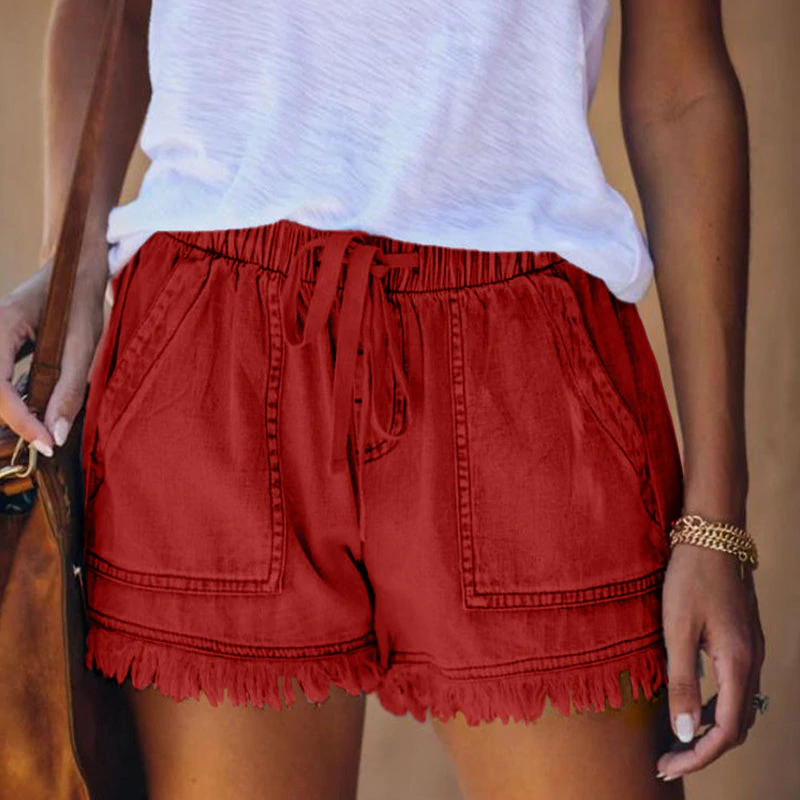 Mirla | Hög midjed denimshorts-Eva Jonsson