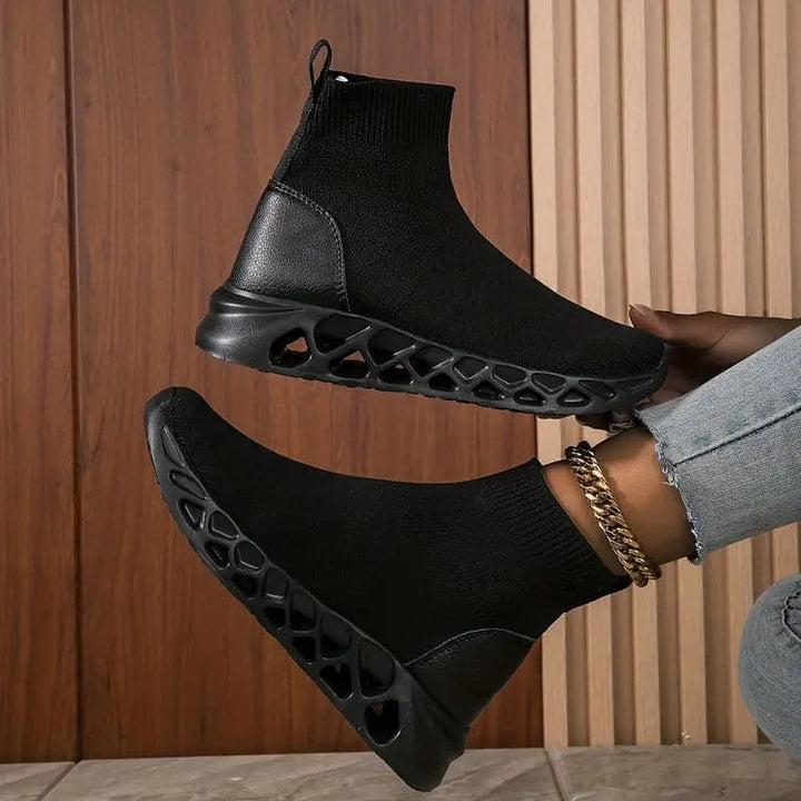 Mirla | Hög sneakers Stretchande Andningsbart övermaterial Lättvikt Stötdämpande sula Slip-On-Eva Jonsson