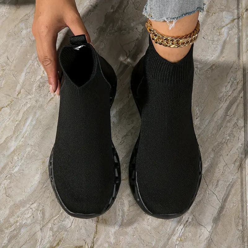 Mirla | Hög sneakers Stretchande Andningsbart övermaterial Lättvikt Stötdämpande sula Slip-On-Eva Jonsson