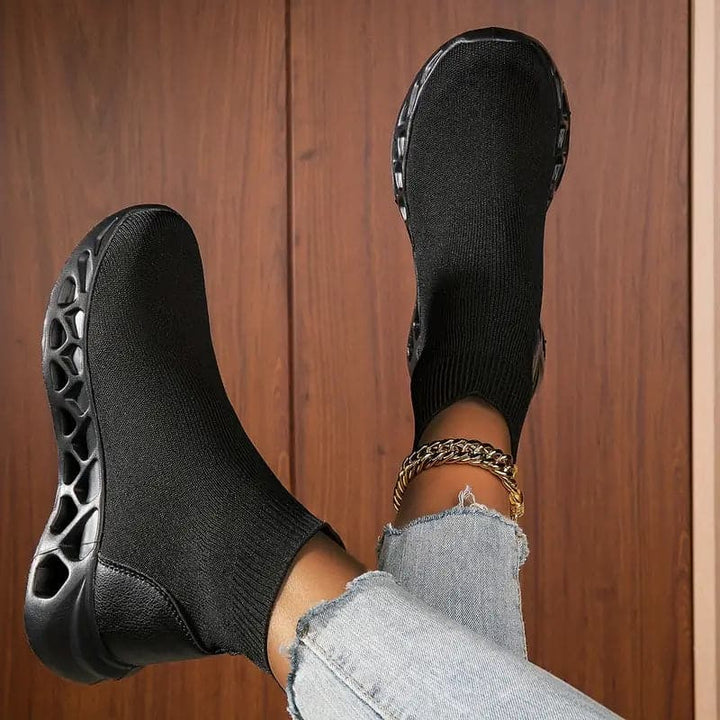 Mirla | Hög sneakers Stretchande Andningsbart övermaterial Lättvikt Stötdämpande sula Slip-On-Eva Jonsson