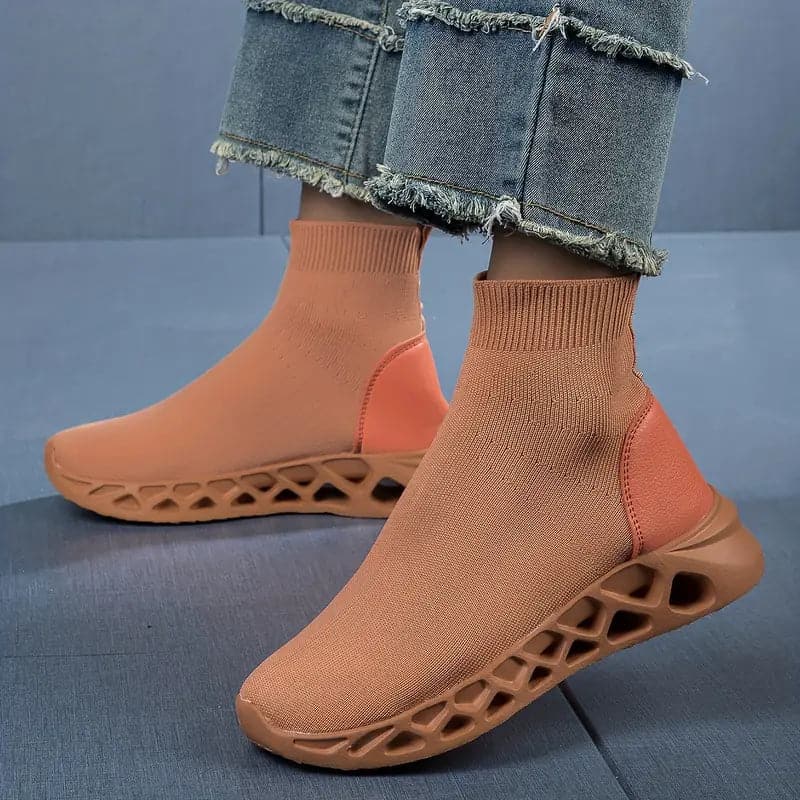 Mirla | Hög sneakers Stretchande Andningsbart övermaterial Lättvikt Stötdämpande sula Slip-On-Eva Jonsson