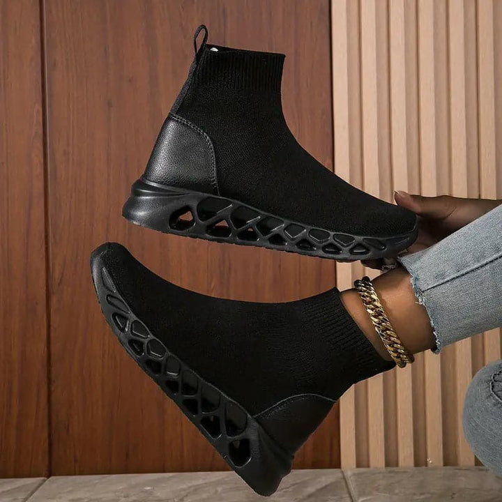 Mirla | Hög sneakers Stretchande Andningsbart övermaterial Lättvikt Stötdämpande sula Slip-On-Eva Jonsson