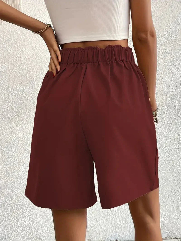 Mirla | Högmidjade lin shorts för damer-Eva Jonsson