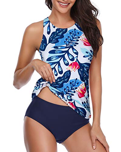 Mirla | Högt skuren Halter Scoop Back Tankini med shorts-Eva Jonsson