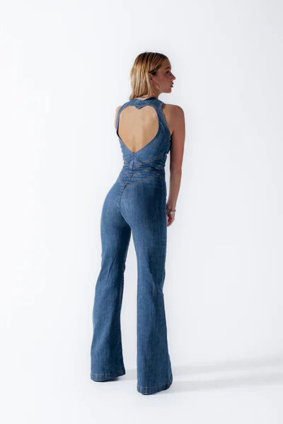 Mirla | Hollywood Hjärt U-ringning Bodycon Jumpsuit – Stilfull och Figurvänlig-Eva Jonsson