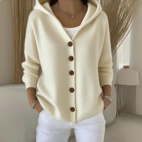 Mirla | Hoodie-Cardigan med Knappar-Eva Jonsson