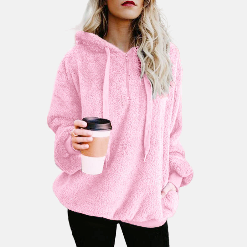 Mirla | Hoodie Mjuk Fleece Överstorlek Passform Långärmad Lättsam Komfort-Eva Jonsson