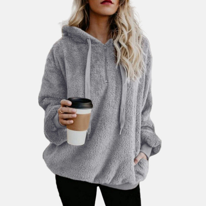 Mirla | Hoodie Mjuk Fleece Överstorlek Passform Långärmad Lättsam Komfort-Eva Jonsson