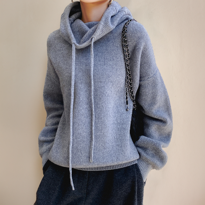 Mirla | Hoodie - Oversized damtröja med ståkrage-Eva Jonsson