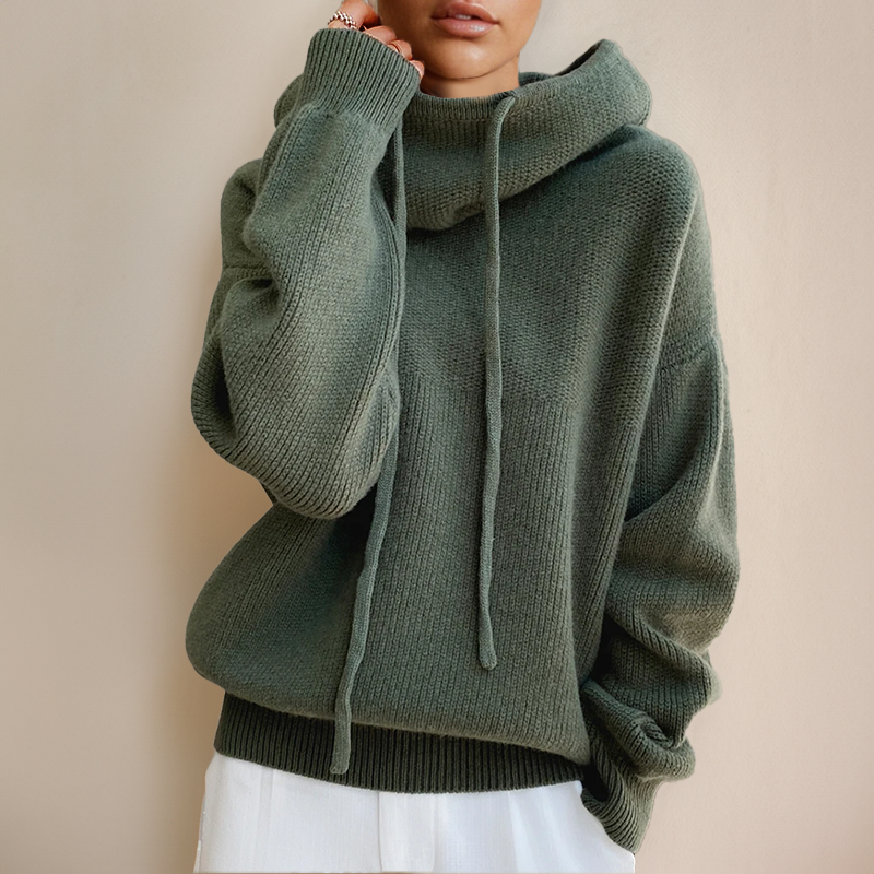 Mirla | Hoodie - Oversized damtröja med ståkrage-Eva Jonsson