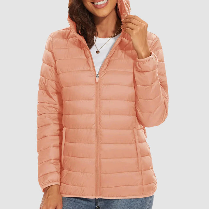 Mirla | Hoodie-Puffjacka med Dragkedjefickor-Eva Jonsson