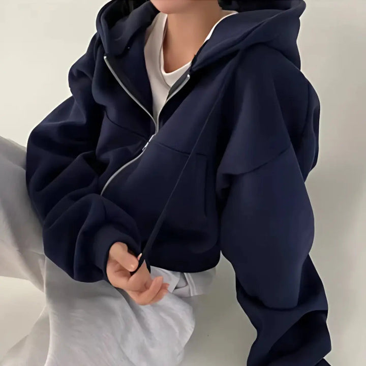 Mirla | Hoodie med Dragkedja-Eva Jonsson