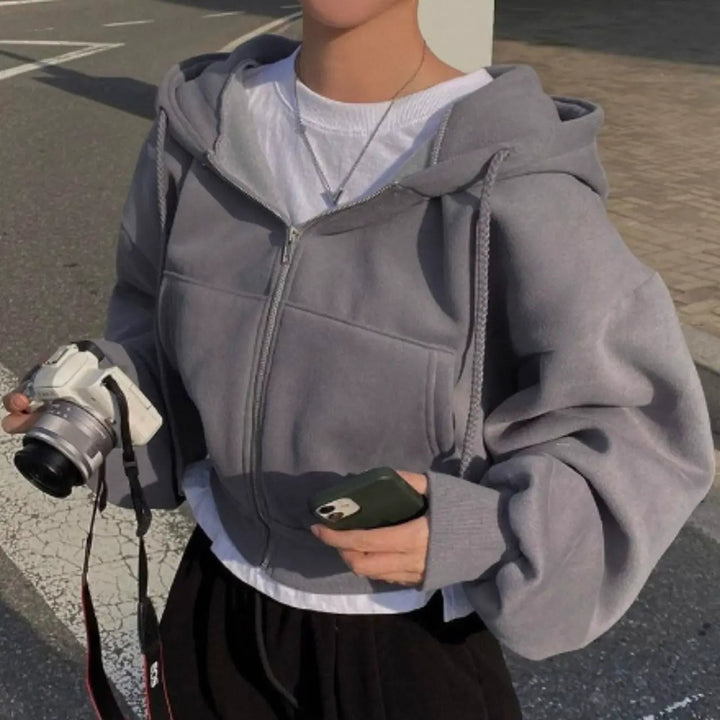 Mirla | Hoodie med Dragkedja-Eva Jonsson