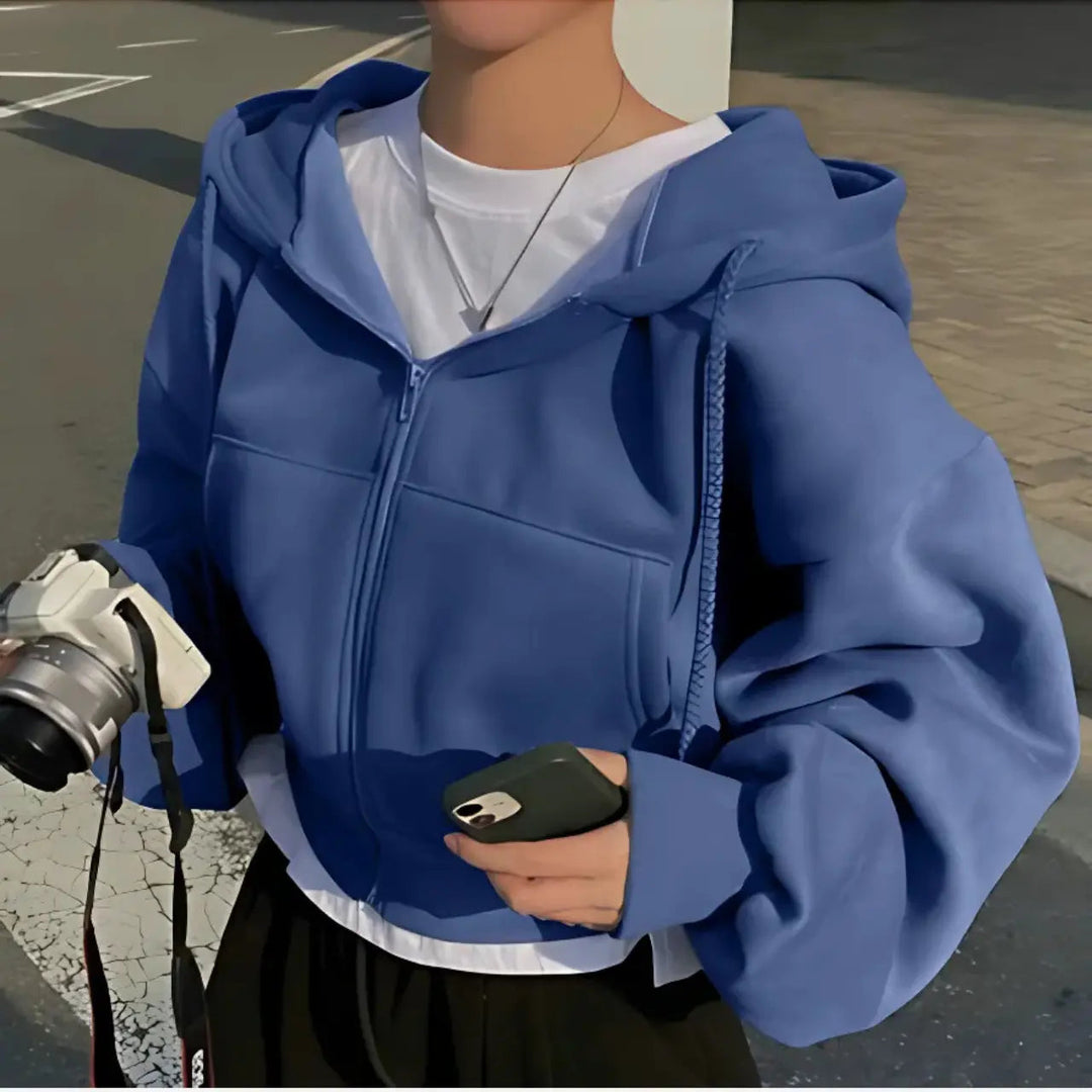 Mirla | Hoodie med Dragkedja-Eva Jonsson