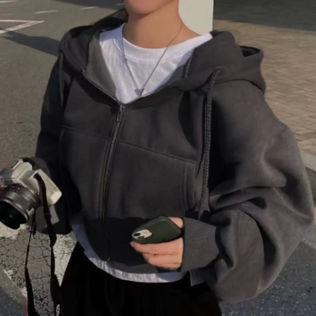 Mirla | Hoodie med Dragkedja-Eva Jonsson