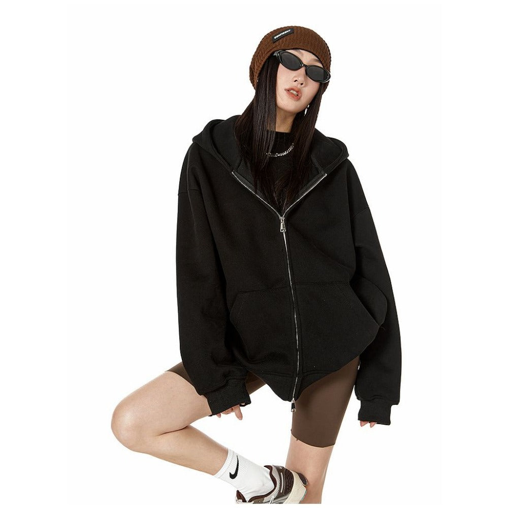 Mirla | Hoodie med Dragkedja för Damer-Eva Jonsson