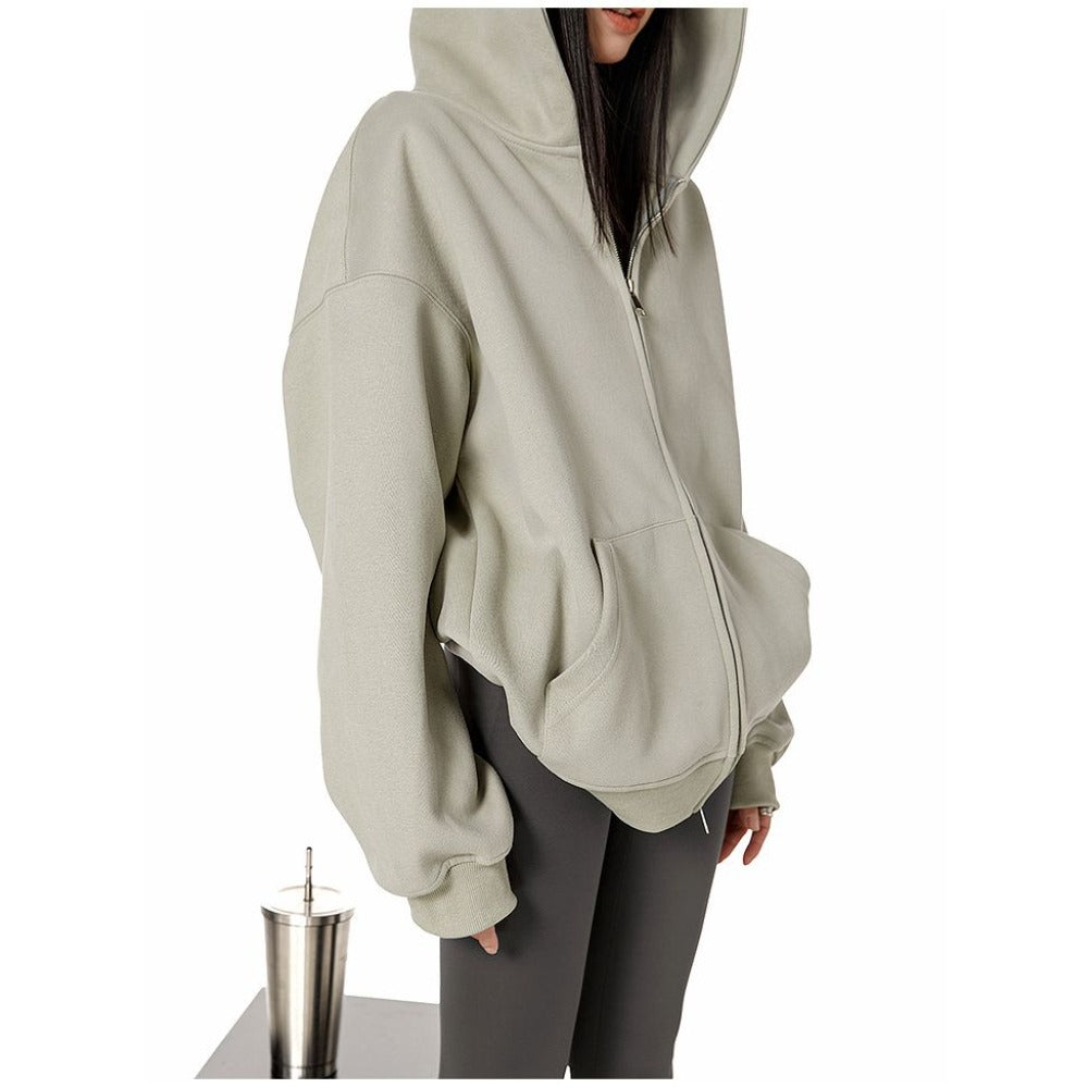 Mirla | Hoodie med Dragkedja för Damer-Eva Jonsson