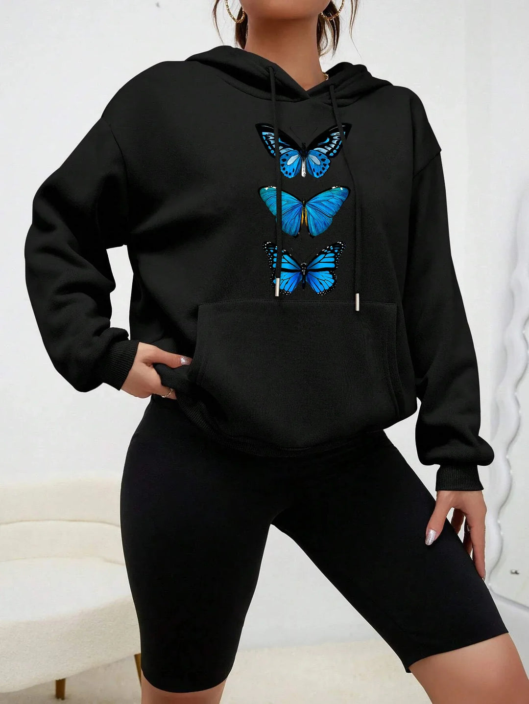 Mirla | Hoodie med Fjärilsdesign-Eva Jonsson