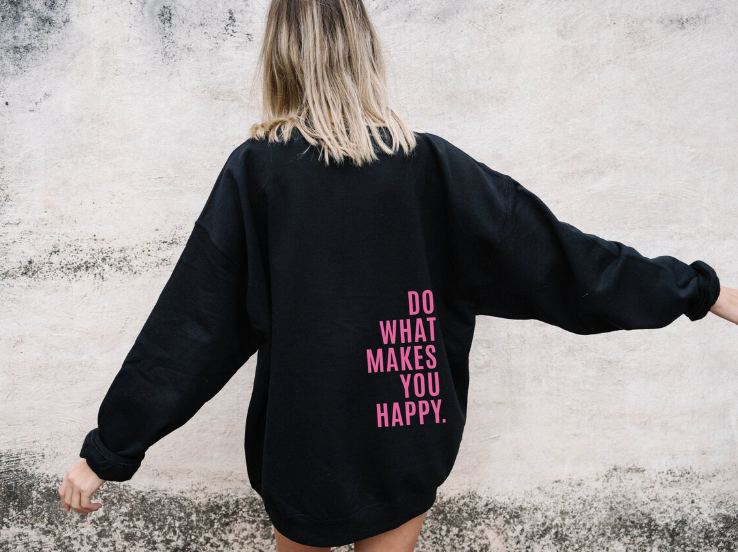 Mirla | Hoodie med Happy-Statement-Eva Jonsson