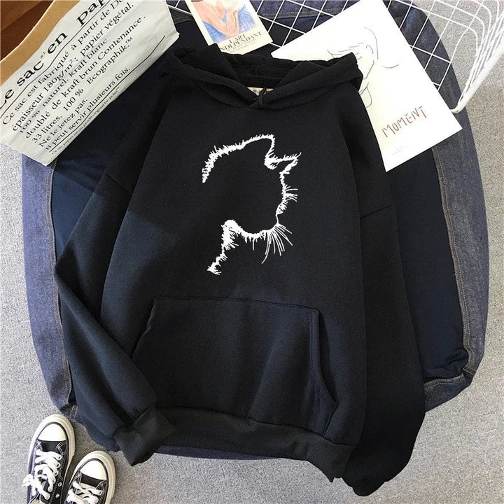 Mirla | Hoodie med Kattmotiv-Eva Jonsson