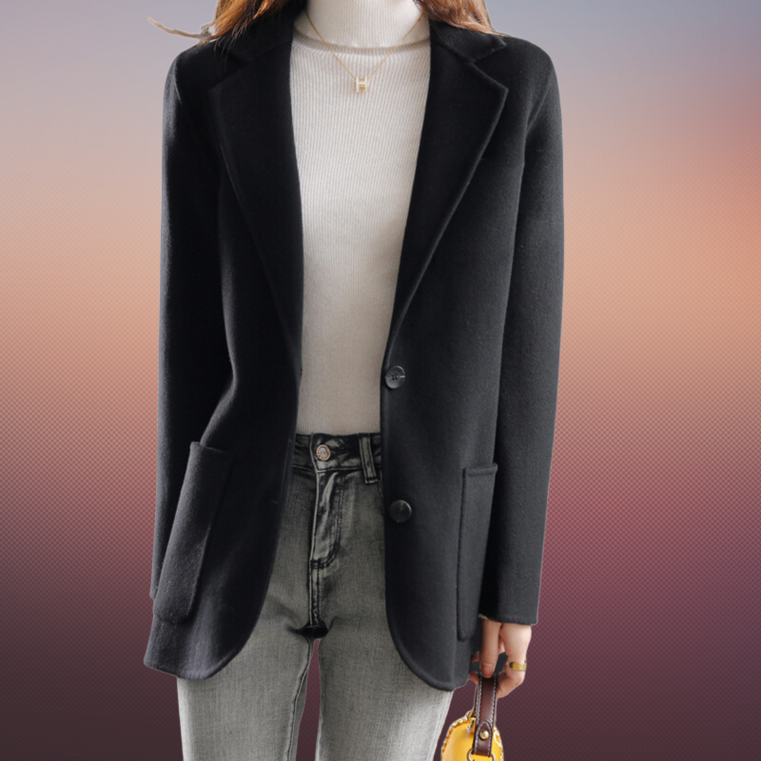 Mirla | Höst och Vinter Förstärkt Tweed Dam Blazer-Eva Jonsson