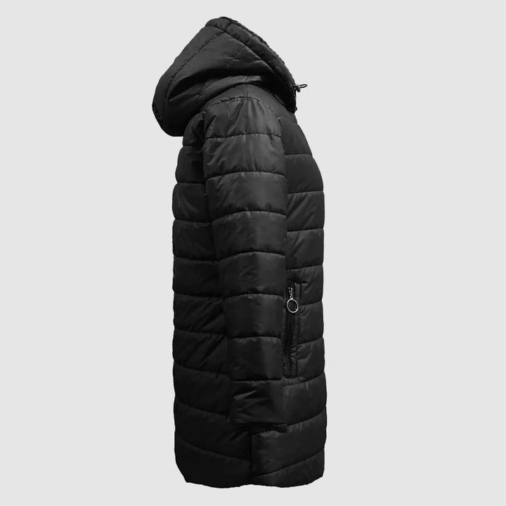 Mirla | Huva Lång Puffer Kappa med Plush Inredning-Eva Jonsson