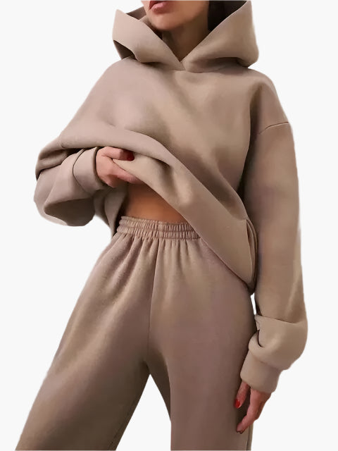 Mirla | Huvtröja & Joggingbyxor Set - Vinter Fritidsdräkt, Avslappnad Lounge Outfit-Eva Jonsson