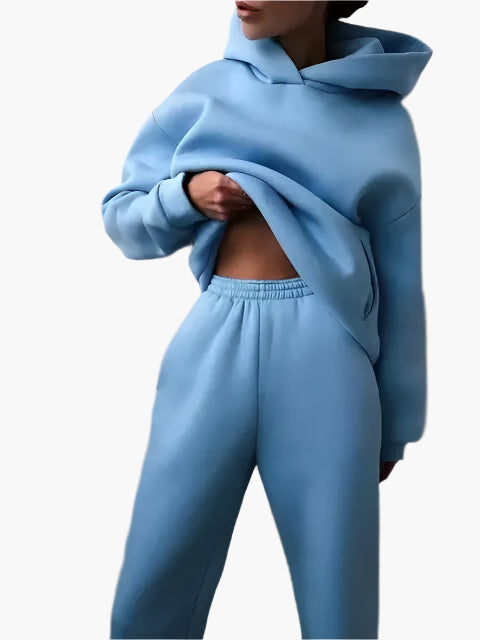 Mirla | Huvtröja & Joggingbyxor Set - Vinter Fritidsdräkt, Avslappnad Lounge Outfit-Eva Jonsson