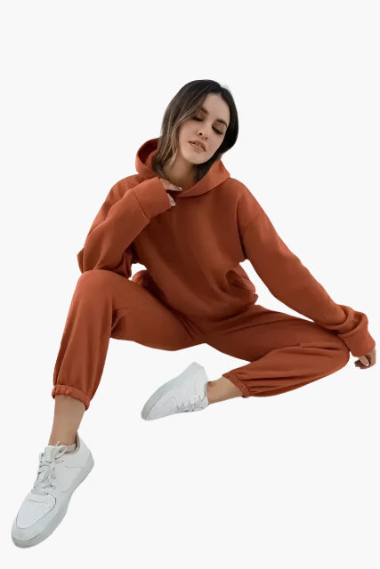Mirla | Huvtröja & Joggingbyxor Set - Vinter Fritidsdräkt, Avslappnad Lounge Outfit-Eva Jonsson
