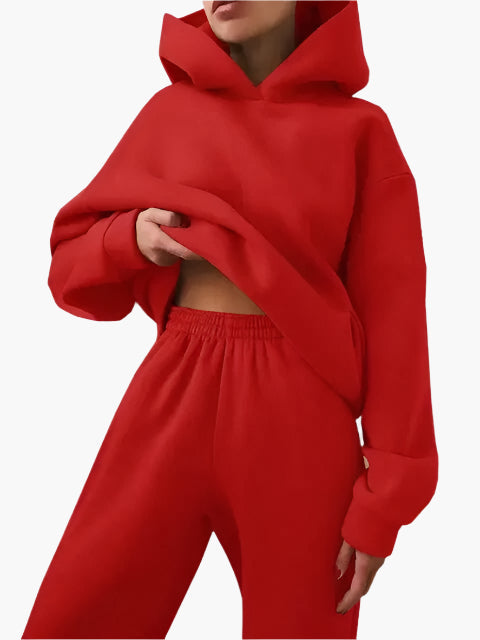 Mirla | Huvtröja & Joggingbyxor Set - Vinter Fritidsdräkt, Avslappnad Lounge Outfit-Eva Jonsson