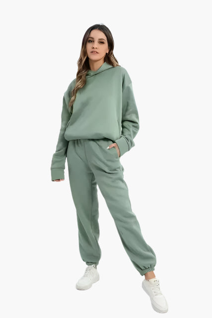 Mirla | Huvtröja & Joggingbyxor Set - Vinter Fritidsdräkt, Avslappnad Lounge Outfit-Eva Jonsson