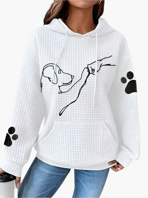 Mirla | Huvtröja med Hundmotiv - Bekväm Hoodie för Hundälskare, Fritid & Vardag-Eva Jonsson