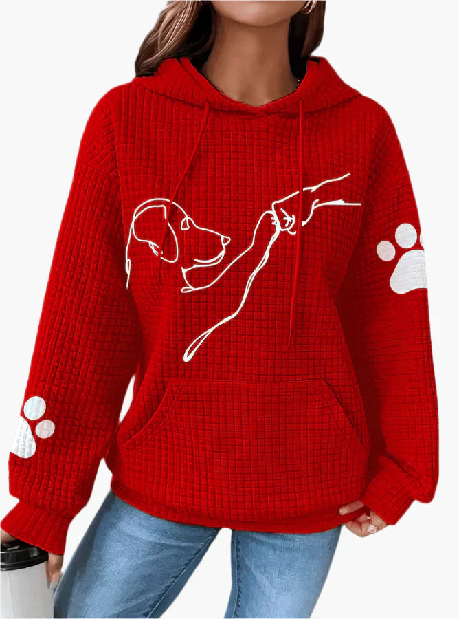 Mirla | Huvtröja med Hundmotiv - Bekväm Hoodie för Hundälskare, Fritid & Vardag-Eva Jonsson