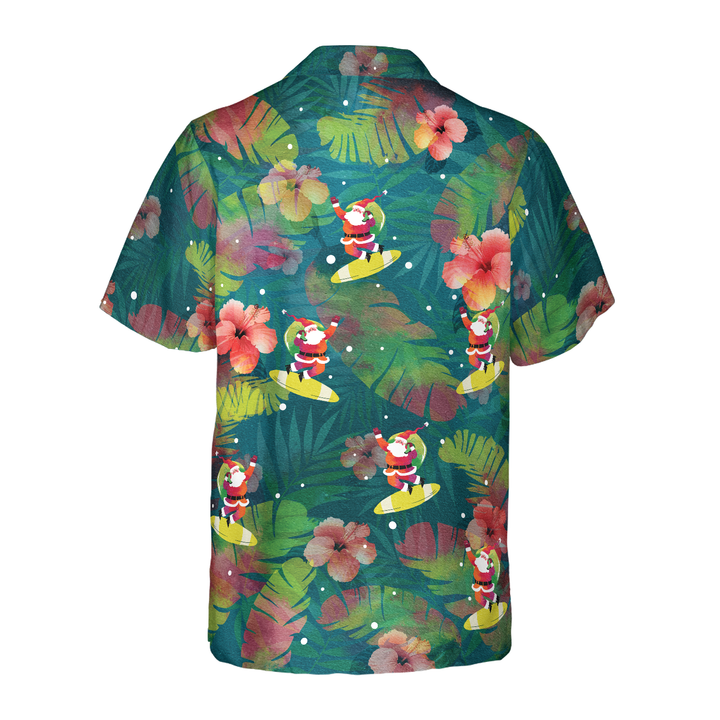 Mirla | Hyperfavor Jul Hawaiian Shirts För Män och Kvinnor Santa Surfande Tropisk Hawaiian Skjorta Knappnerk Shirt Kortärmad-Eva Jonsson