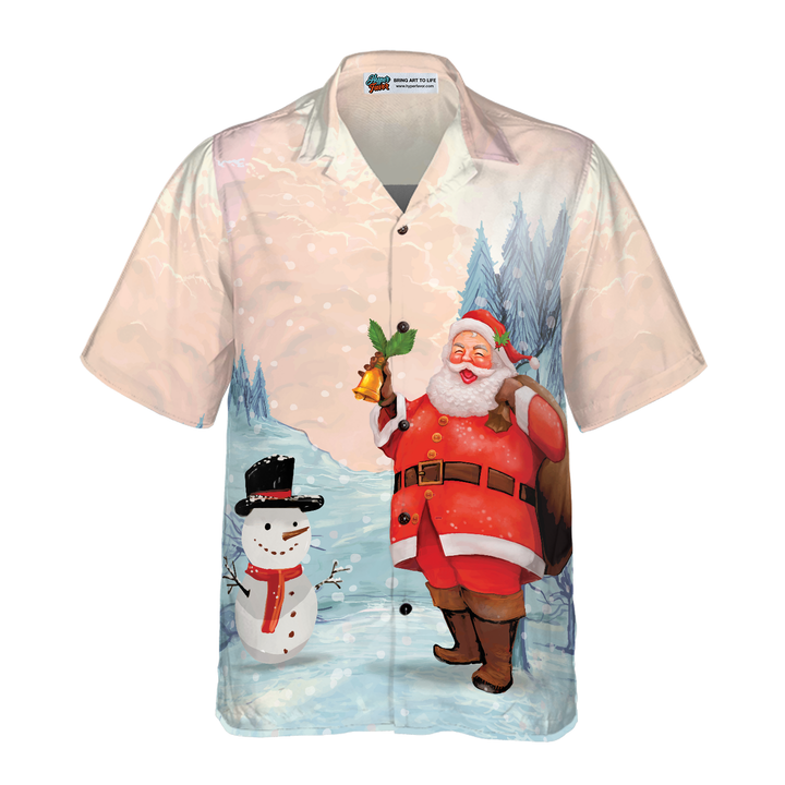 Mirla | Hyperfavor Jul Hawaiian Shirts Santa med Snögubbe T-Shirt Korta Ärmar Jul T-Shirt Idé Present För Män och Kvinnor-Eva Jonsson