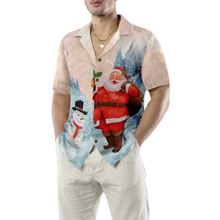 Mirla | Hyperfavor Jul Hawaiian Shirts Santa med Snögubbe T-Shirt Korta Ärmar Jul T-Shirt Idé Present För Män och Kvinnor-Eva Jonsson