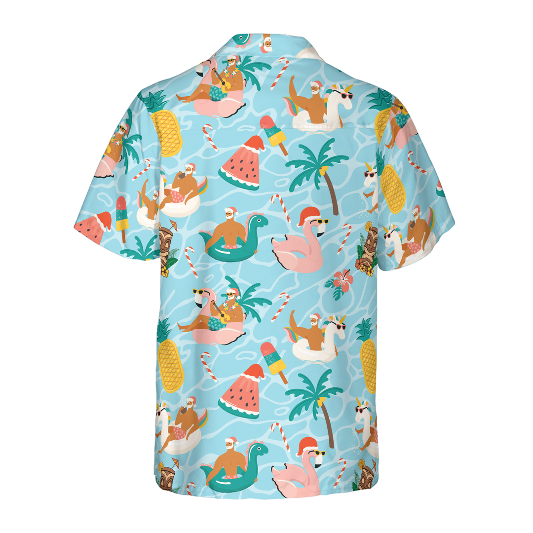 Mirla | Hyperfavor Jul-Hawaiianskjortor Santa Strand Sommar Skjorta Kortärmad Julskjorta Idé Present För Män och Kvinnor-Eva Jonsson