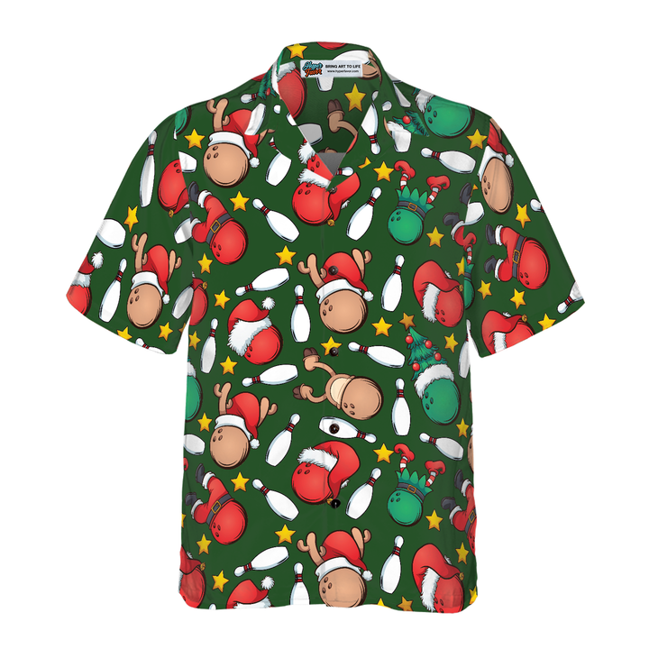 Mirla | Hyperfavor Jul-Hawaiiskjortor Jul-Bowlingmönster-T Shirt Kortärm Jul-T Shirt Presentidé För Män och Kvinnor-Eva Jonsson