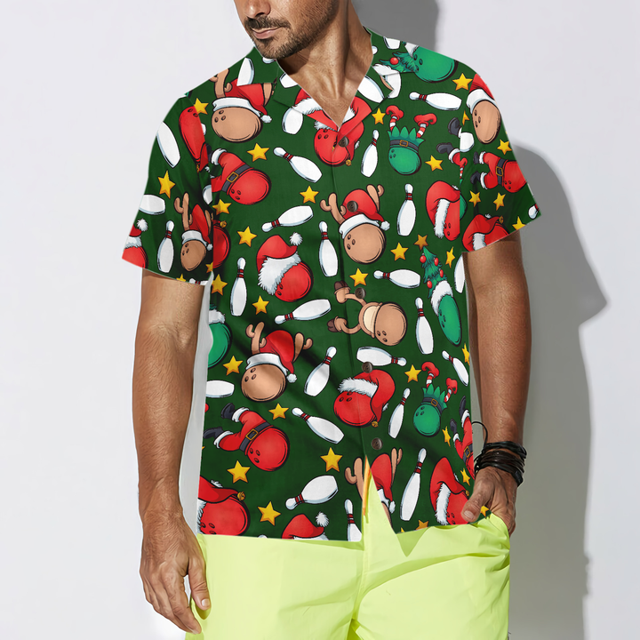 Mirla | Hyperfavor Jul-Hawaiiskjortor Jul-Bowlingmönster-T Shirt Kortärm Jul-T Shirt Presentidé För Män och Kvinnor-Eva Jonsson