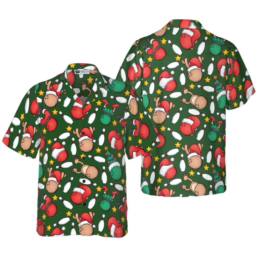 Mirla | Hyperfavor Jul-Hawaiiskjortor Jul-Bowlingmönster-T Shirt Kortärm Jul-T Shirt Presentidé För Män och Kvinnor-Eva Jonsson