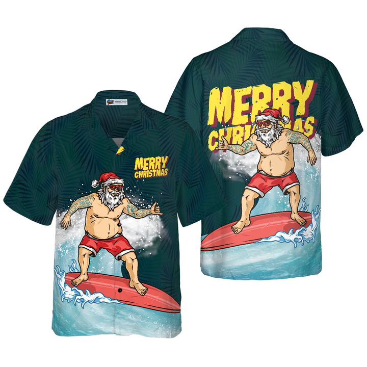 Mirla | Hyperfavor Jul-Hawaiiskjortor Surfande Jultomte Glad Jul T-Shirt Kortärmad Julskjortor Presentidé För Män och Kvinnor-Eva Jonsson