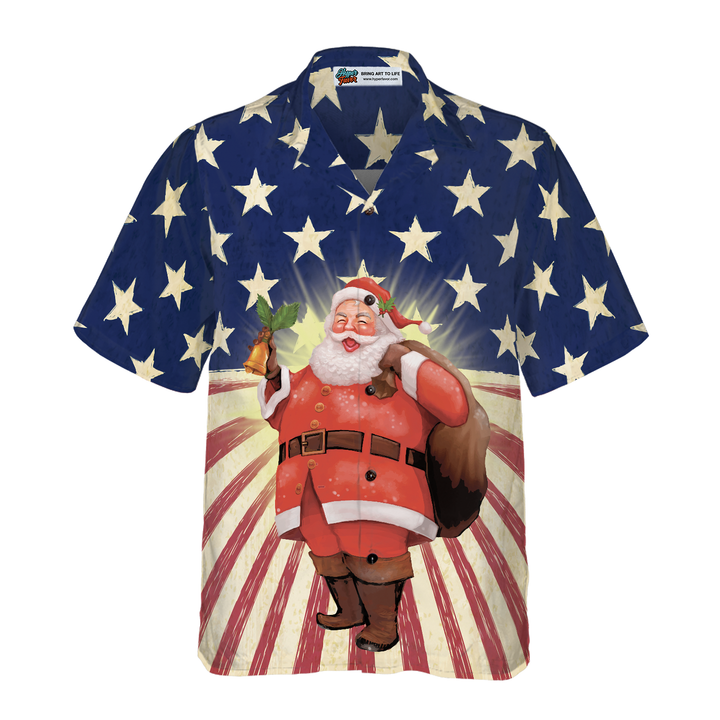 Mirla | Hyperfavor Santa Jul Santa Amerika Hawaiian Shirt Jul Shirt Kortärmad Knappnerk Shirt För Män och Kvinnor-Eva Jonsson
