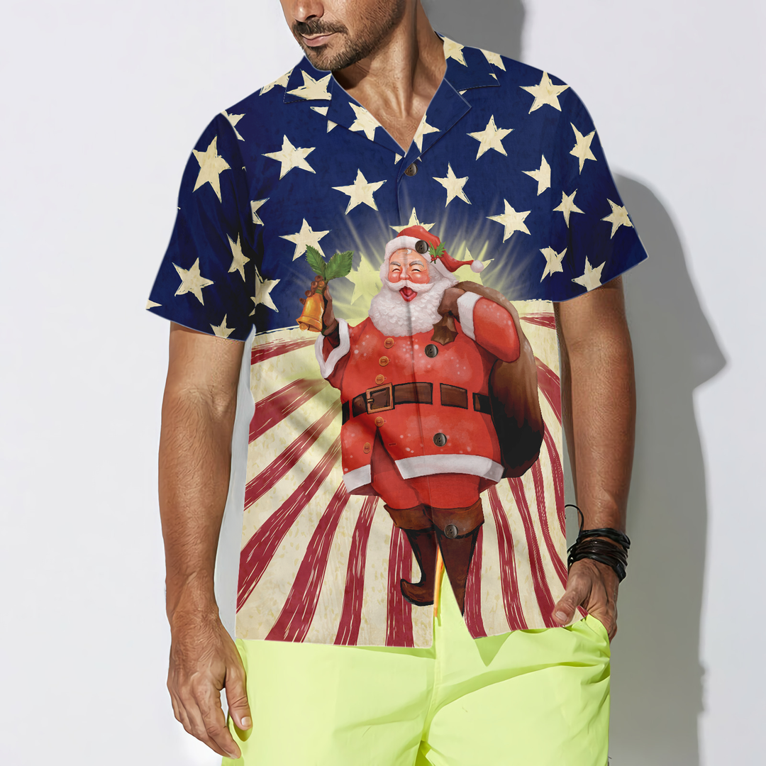 Mirla | Hyperfavor Santa Jul Santa Amerika Hawaiian Shirt Jul Shirt Kortärmad Knappnerk Shirt För Män och Kvinnor-Eva Jonsson
