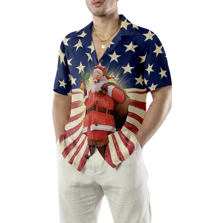 Mirla | Hyperfavor Santa Jul Santa Amerika Hawaiian Shirt Jul Shirt Kortärmad Knappnerk Shirt För Män och Kvinnor-Eva Jonsson