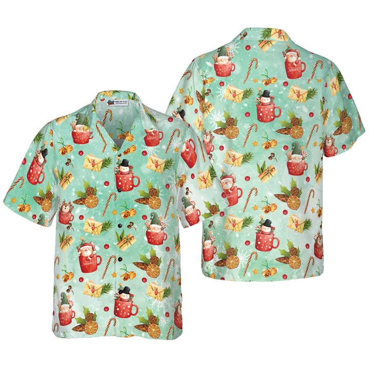 Mirla | Hyperfavor Santa Julmönster 1 Mönster Hawaiian Shirt Juleskjortor Kortsleeve Skjorta med Knappslå För Män och Kvinnor-Eva Jonsson