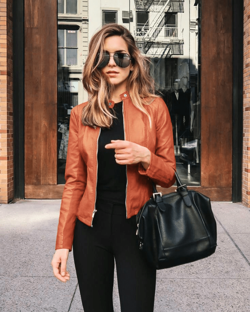Mirla | Jacka Dam Slim Fit Läderjacka Dam Perfekt för Hösten Trendig & Avslappnad-Eva Jonsson