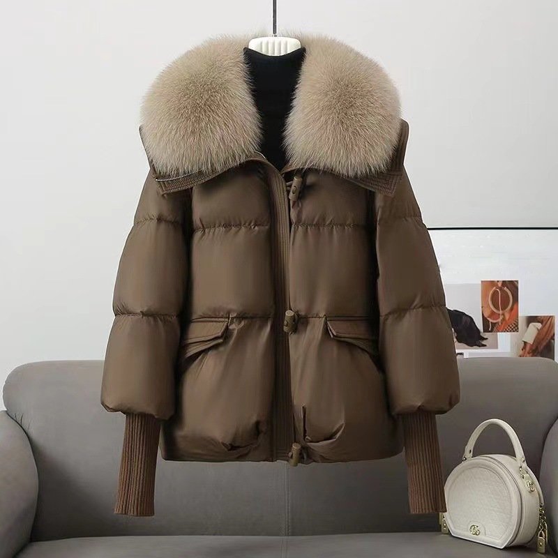 Mirla | Jacka Oversized Fit Stepp Konstpäls Krage Höftlängd-Eva Jonsson